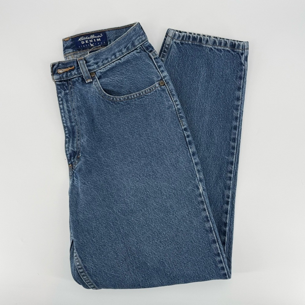 Vintage 90s Y2K Eddie Bauer Blue Jeans Womens 10 (28x30) Classic Normcore